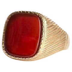 Siegelring mit Karneol und 9 Karat Gold