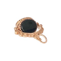 Vintage Carnelian, Bloodstone and Onyx Triple Swivel Fob