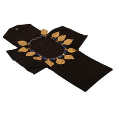 Vintage Carnelian Lapis Necklace. Archaeological Revival 14K Gold Circa 2500 BC