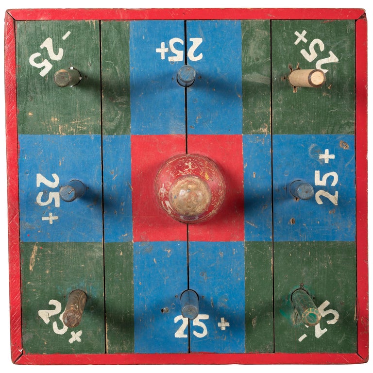 Vintage Carnival Midway Wood Ring Toss Game For Sale at 1stDibs