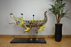 Vintage Carnival Ride Crocodile Animal, 1970s