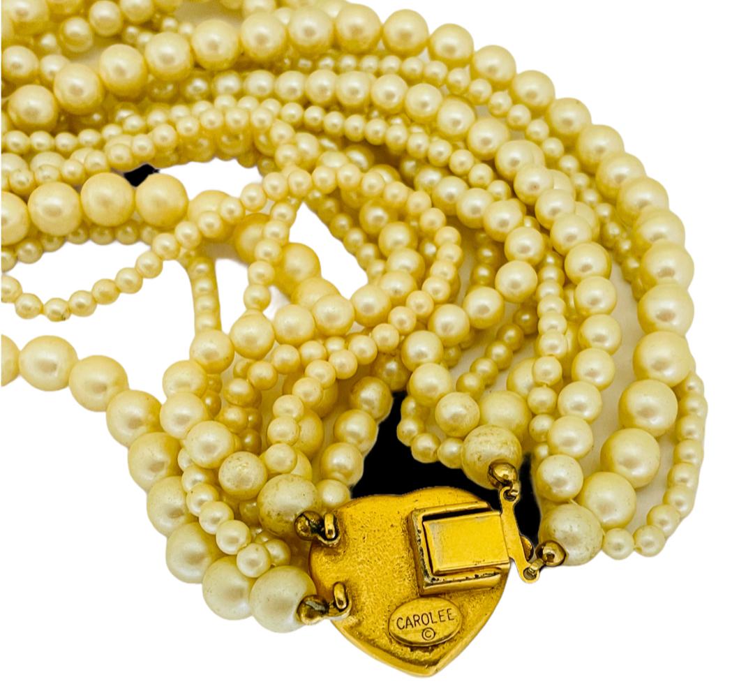 vintage carolee pearl necklace