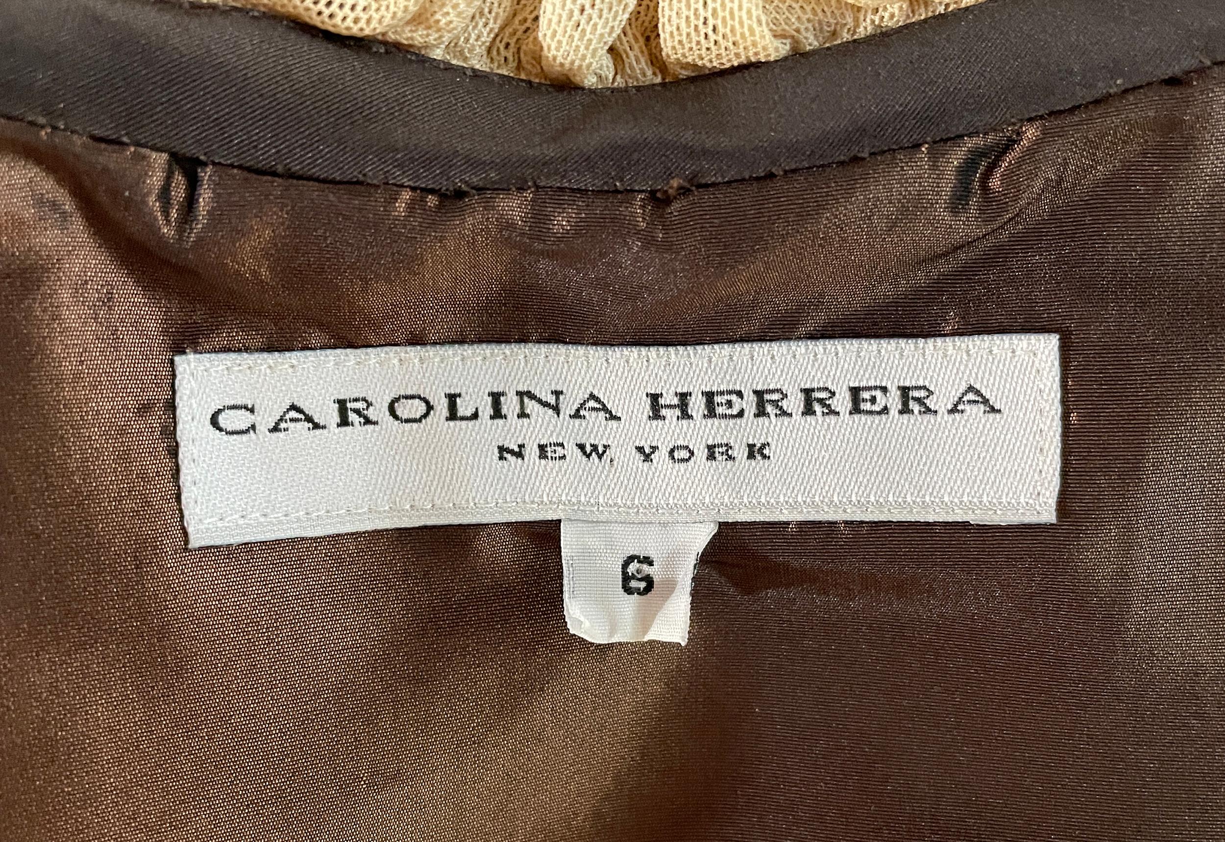 Vintage Carolina Herrera Evening Silk Dress, 1990s 2