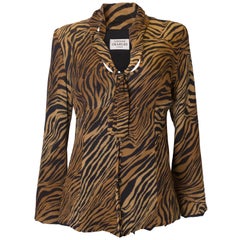 Vintage Caroline Charles Animal Print Blouse