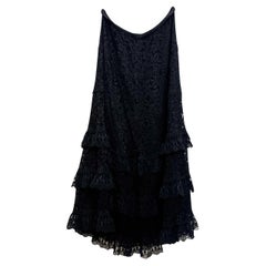 Vintage Caroline Charles Black Lace Skirt