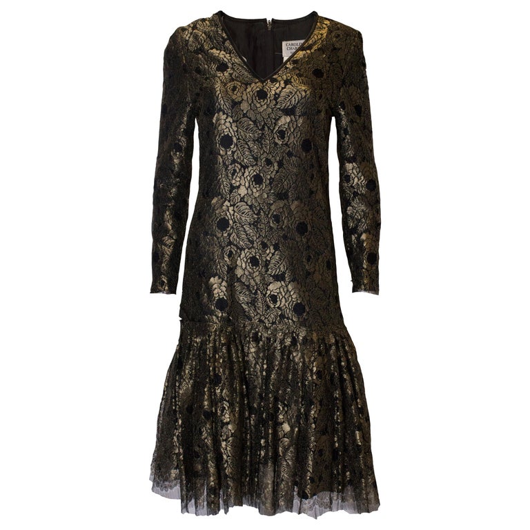 Vintage Caroline Charles Gold Lace Dress For Sale at 1stDibs | caroline charles dresses, vintage caroline charles clothing, gold lace dresses Vintage Caroline Charles Gold Lace Dress For Sale at 1stDibs | caroline charles dresses, vintage caroline charles clothing, gold lace dresses