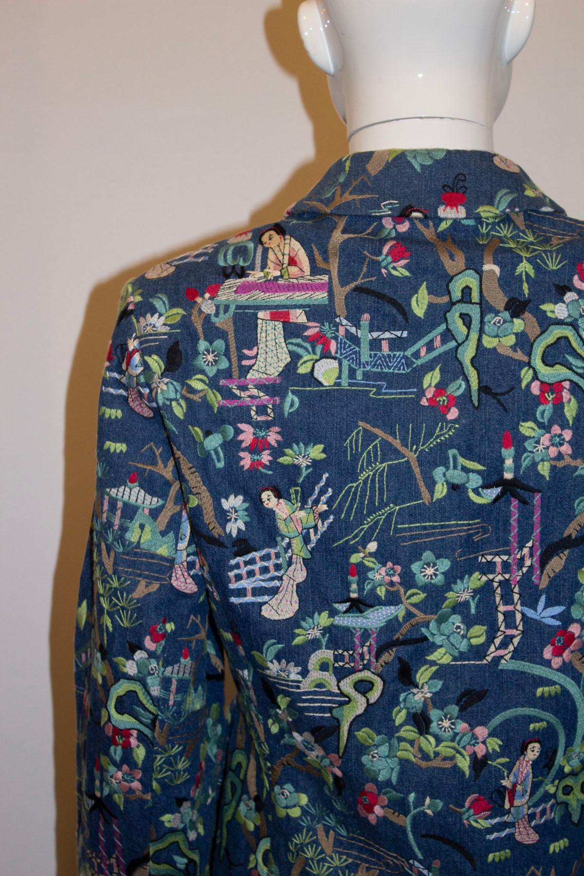 Vintage Caroline Charles Jacket with wonderful embroidery In Good Condition In London, GB
