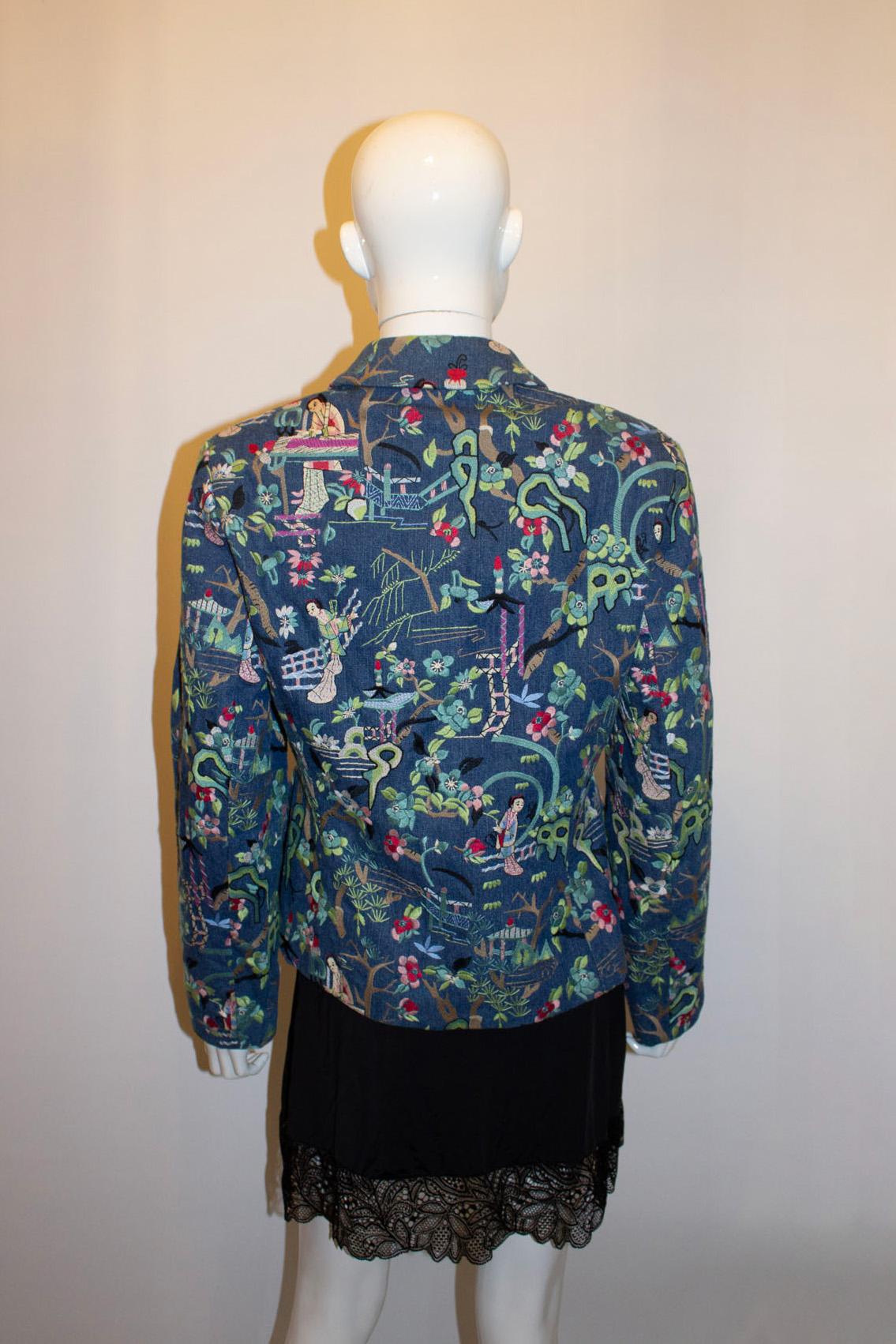 Women's or Men's Vintage Caroline Charles Jacket with wonderful embroidery