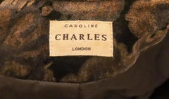 Chaqueta de terciopelo estampada Vintage Caroline Charles
