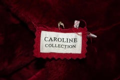 Vintage Caroline Charles Chaqueta de piel de oveja roja