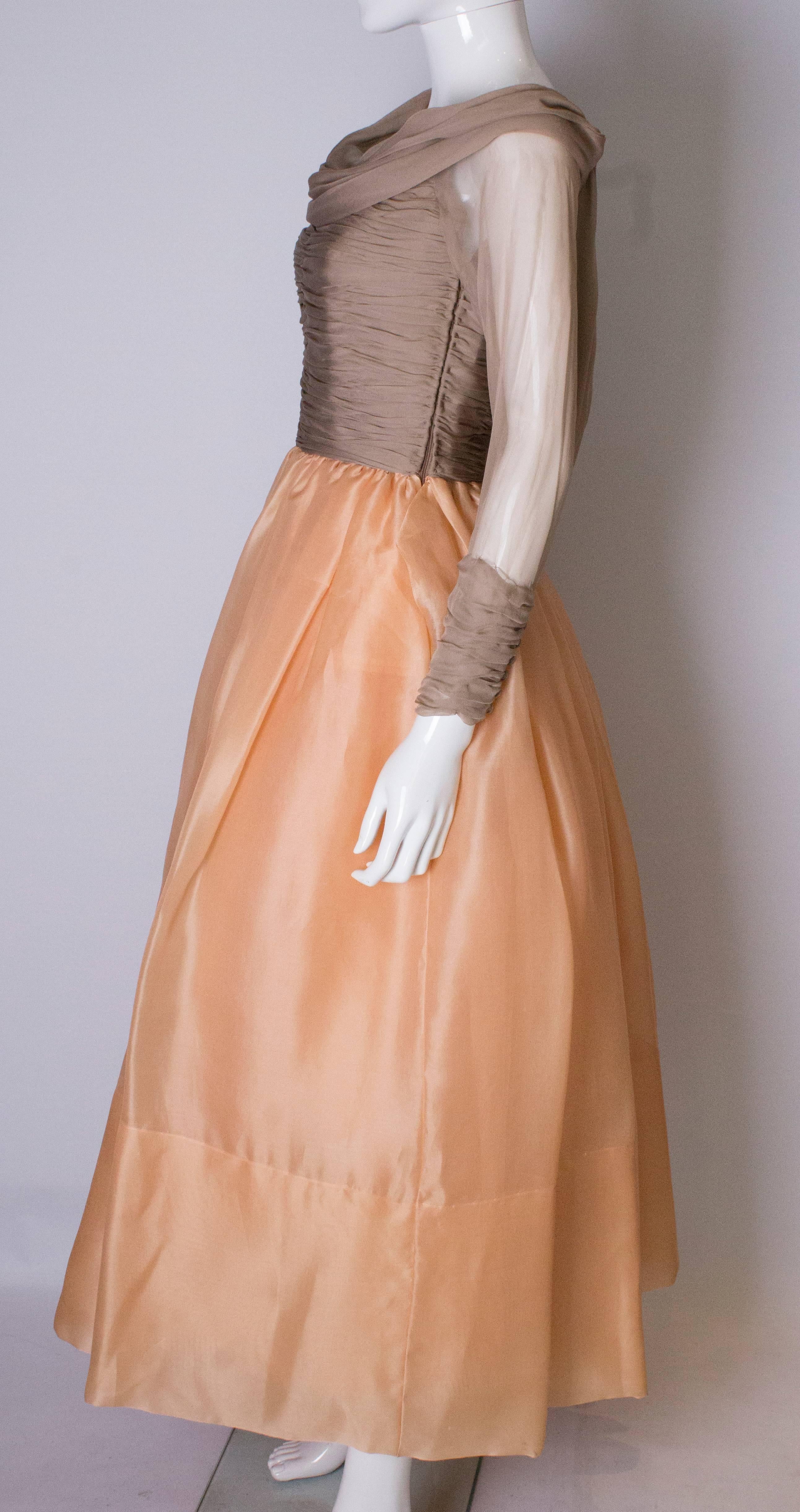 Women's or Men's A vintage 1980s couture Carolyne Roehm Silk evening Gown
