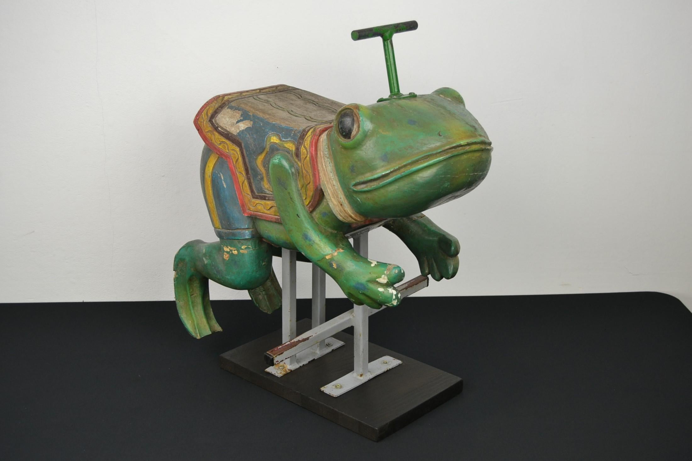 20th Century Vintage Carousel Frog Sculpture, 1970s