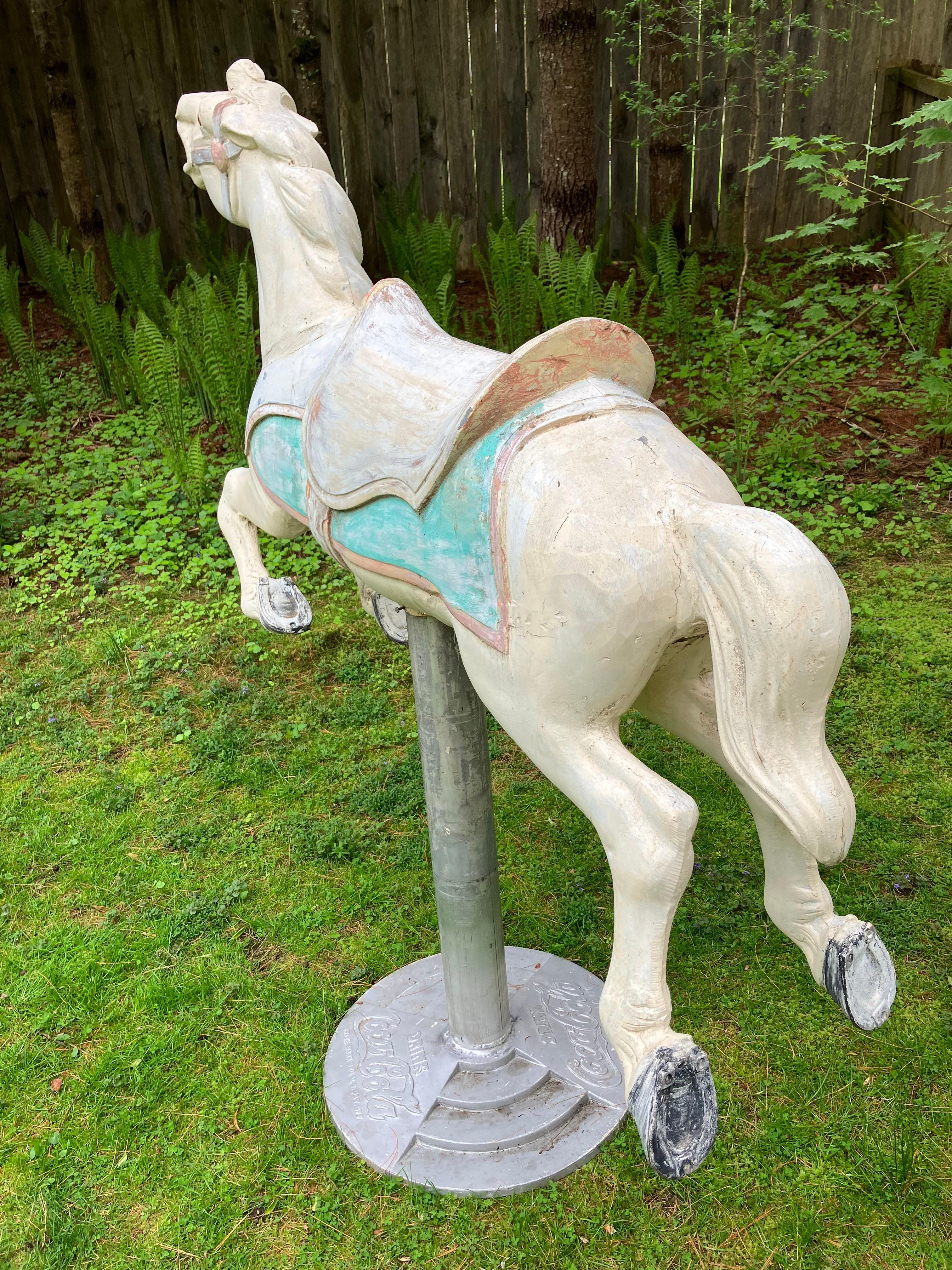 Vintage Carousel Horse In Good Condition For Sale In Sheffield, MA