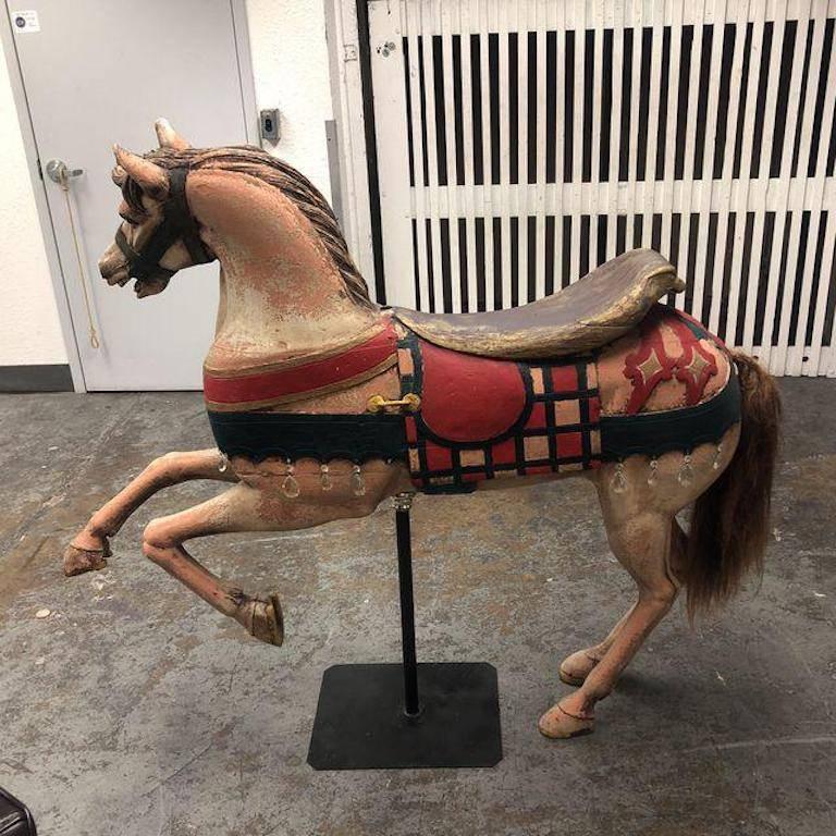metal carousel horse