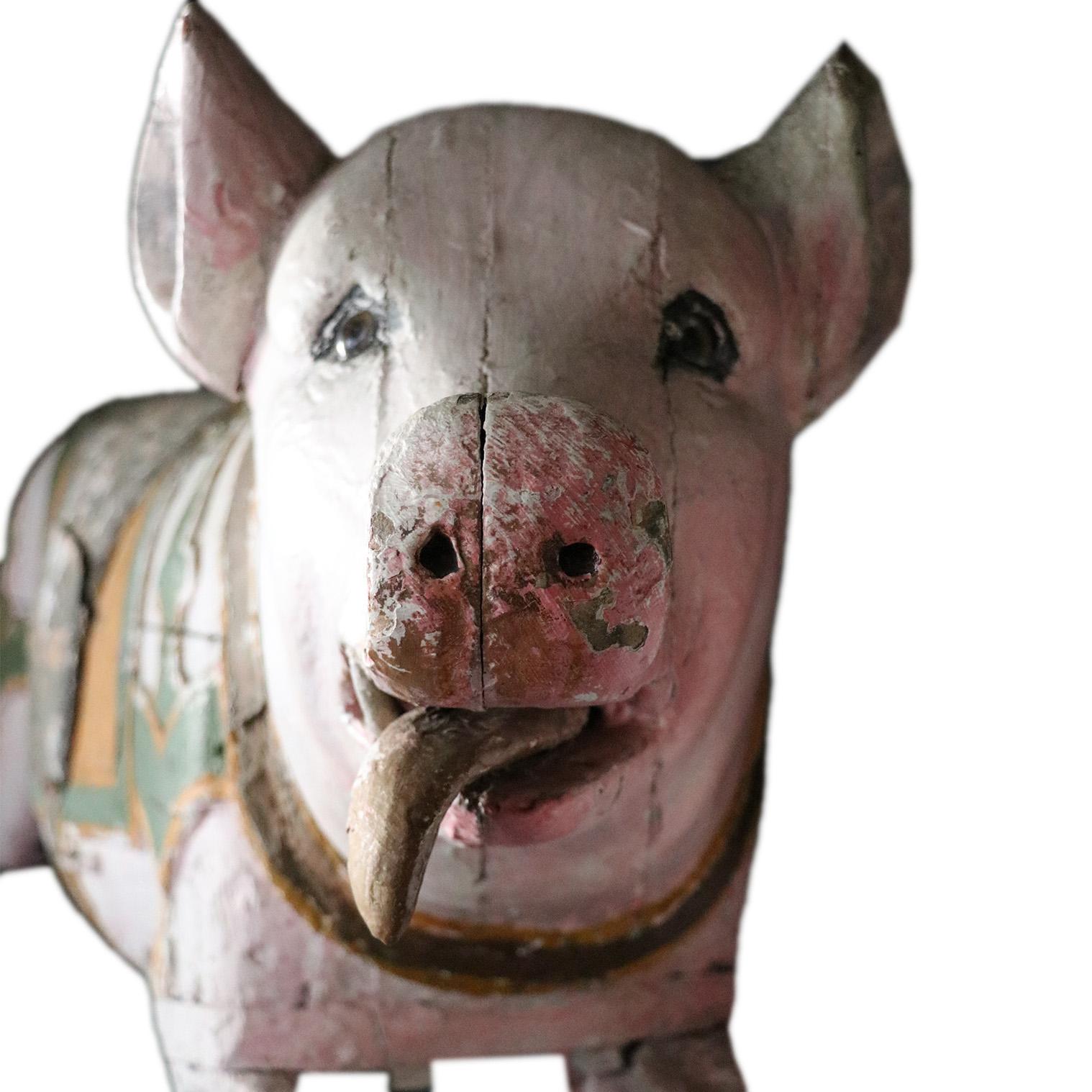Vintage Carousel Pig For Sale 3