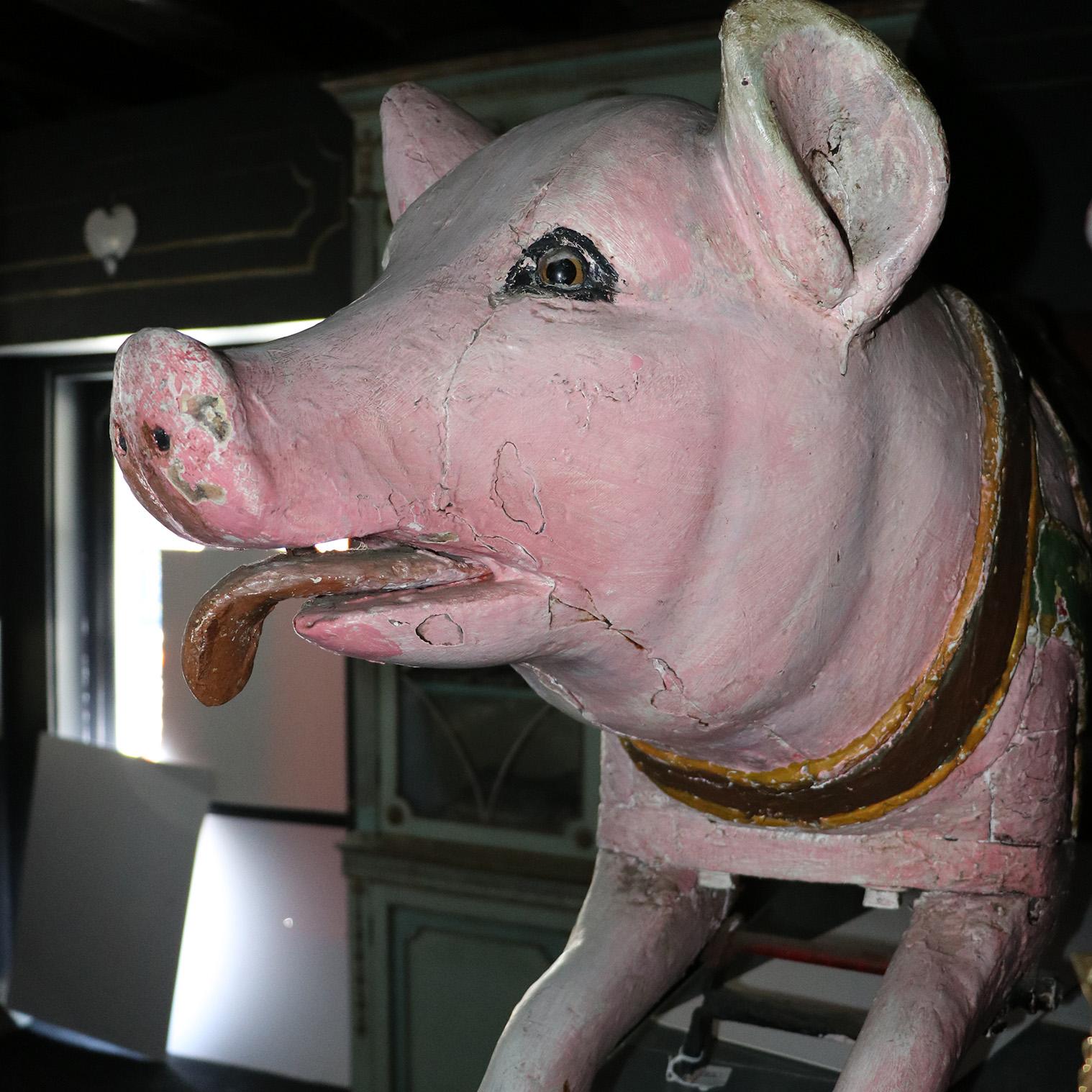 Vintage Carousel Pig For Sale 7