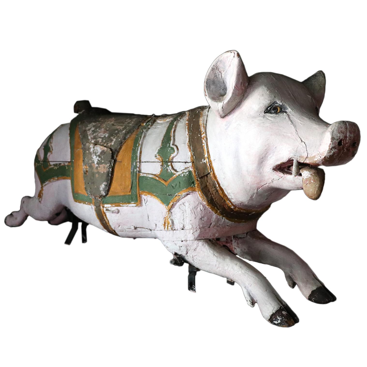 Vintage Carousel Pig For Sale 2