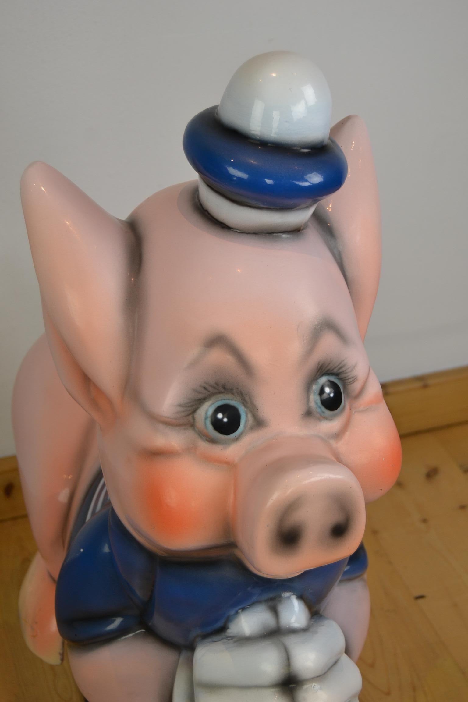Vintage Carousel Ride Pig, Little Pig, Porky Pig, 1960s 1