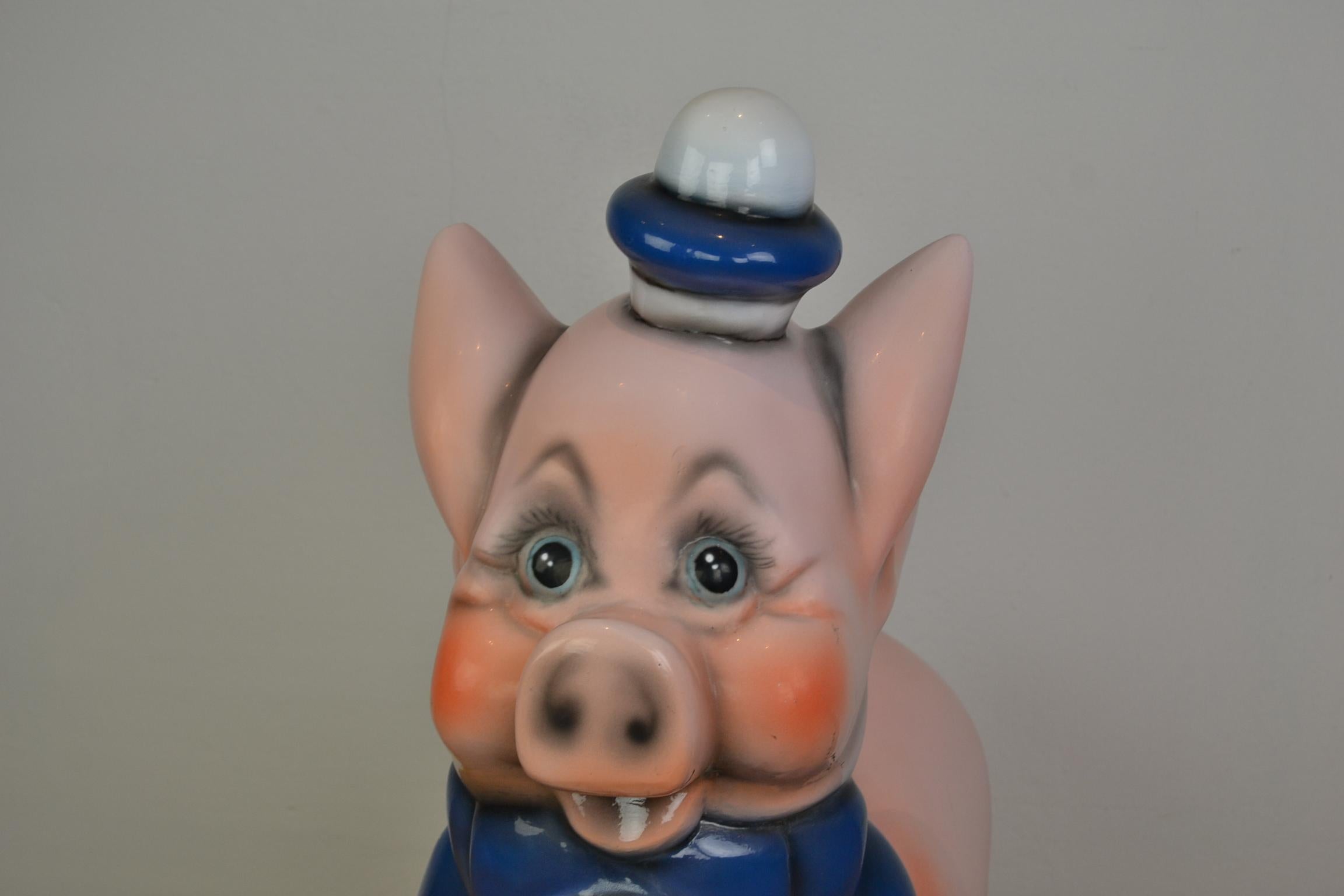 Vintage Carousel Ride Pig, Little Pig, Porky Pig, 1960s 7