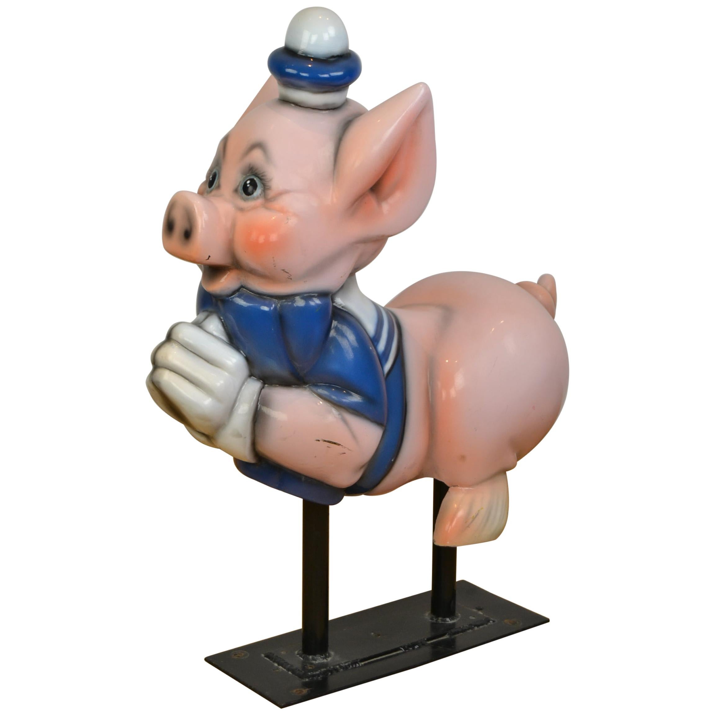 Vintage Carousel Ride Pig, Little Pig, Porky Pig, 1960s