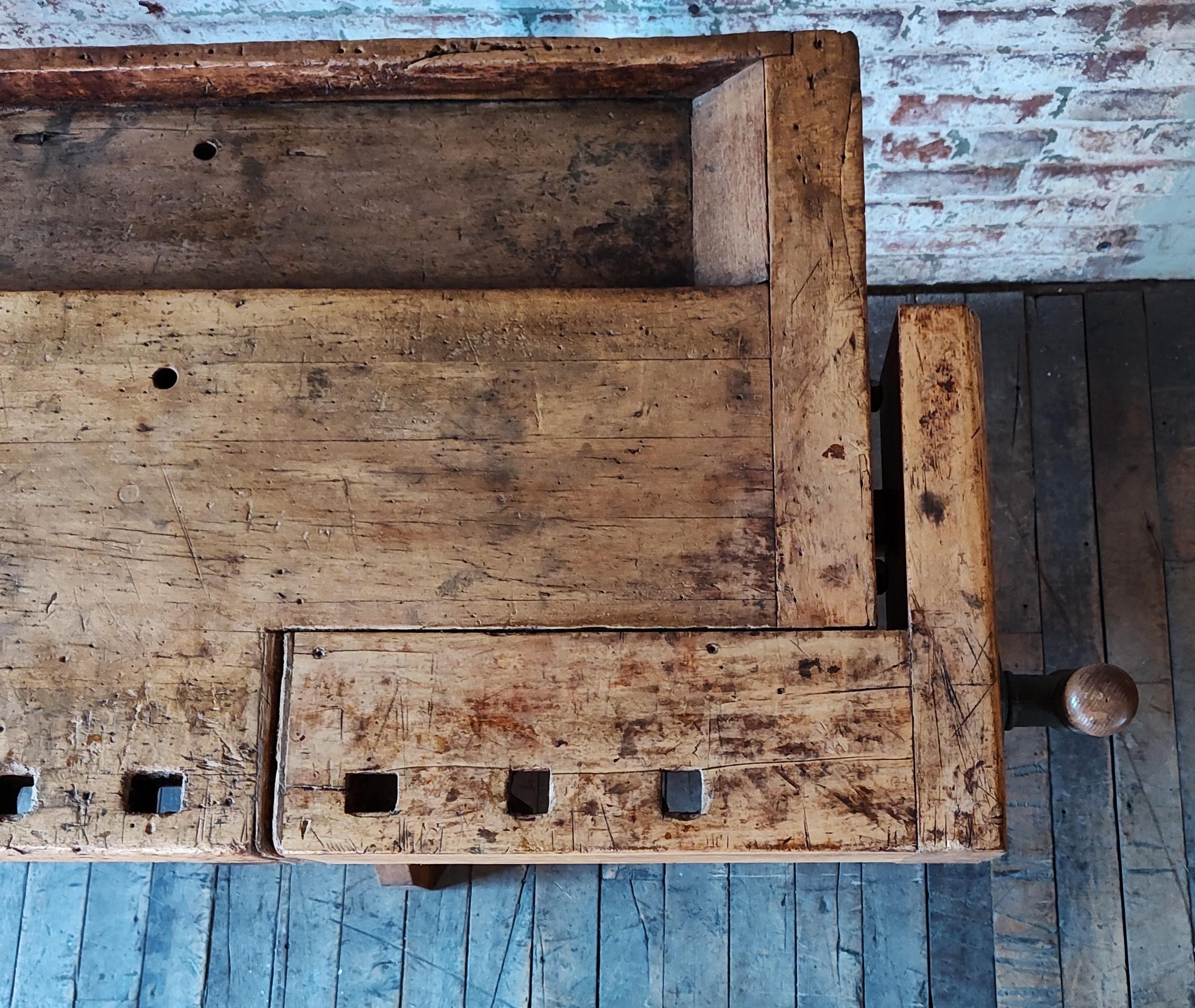Vintage Carpenter's Workbench For Sale 3