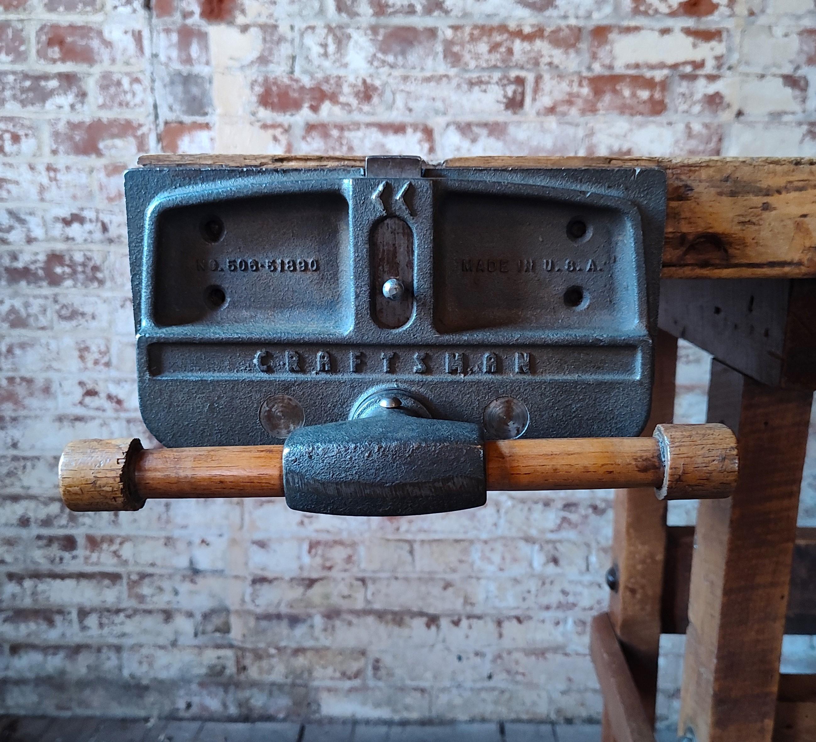 Vintage Carpenter's Workbench For Sale 5