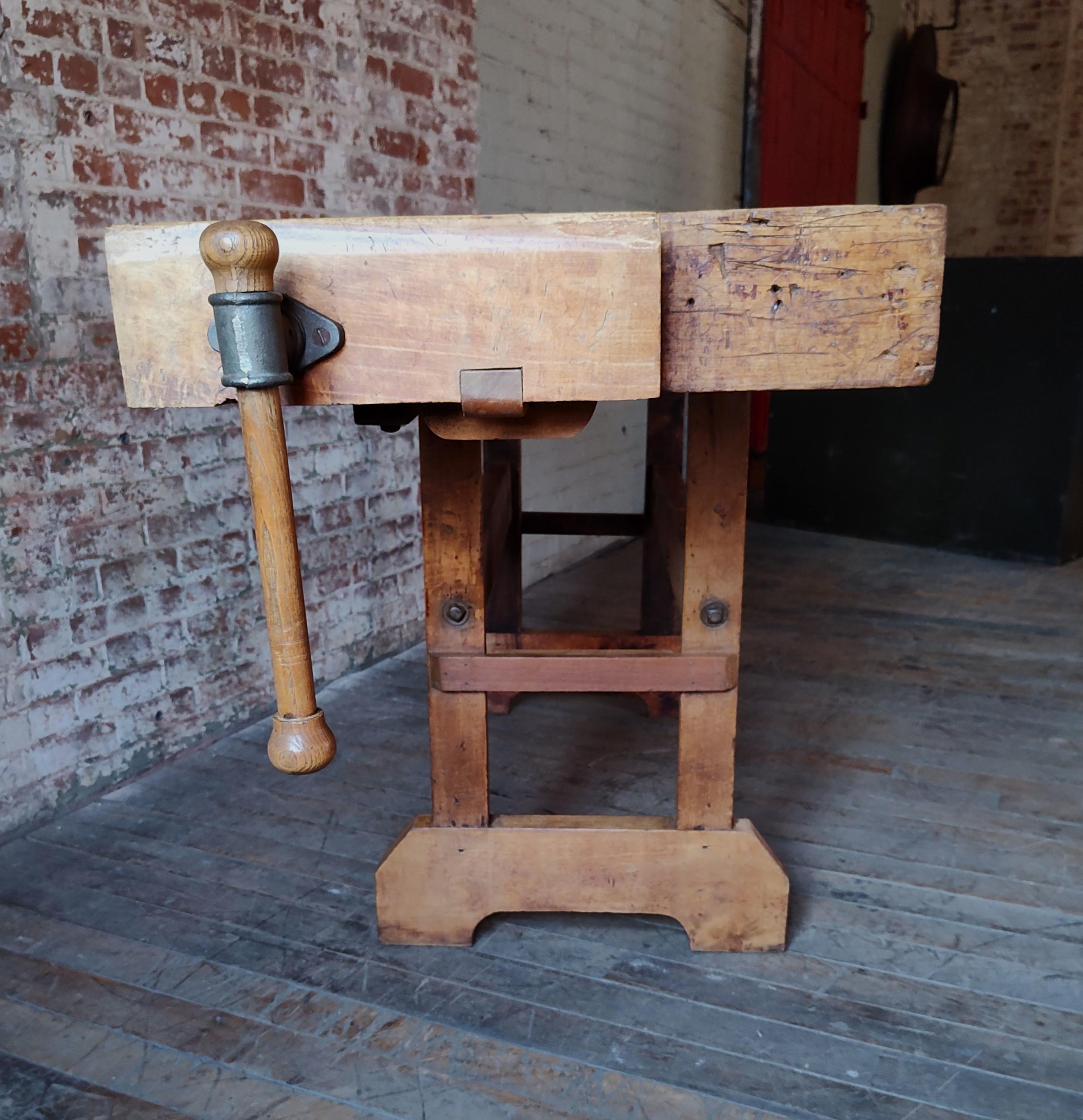 Vintage Carpenter's Workbench For Sale 7