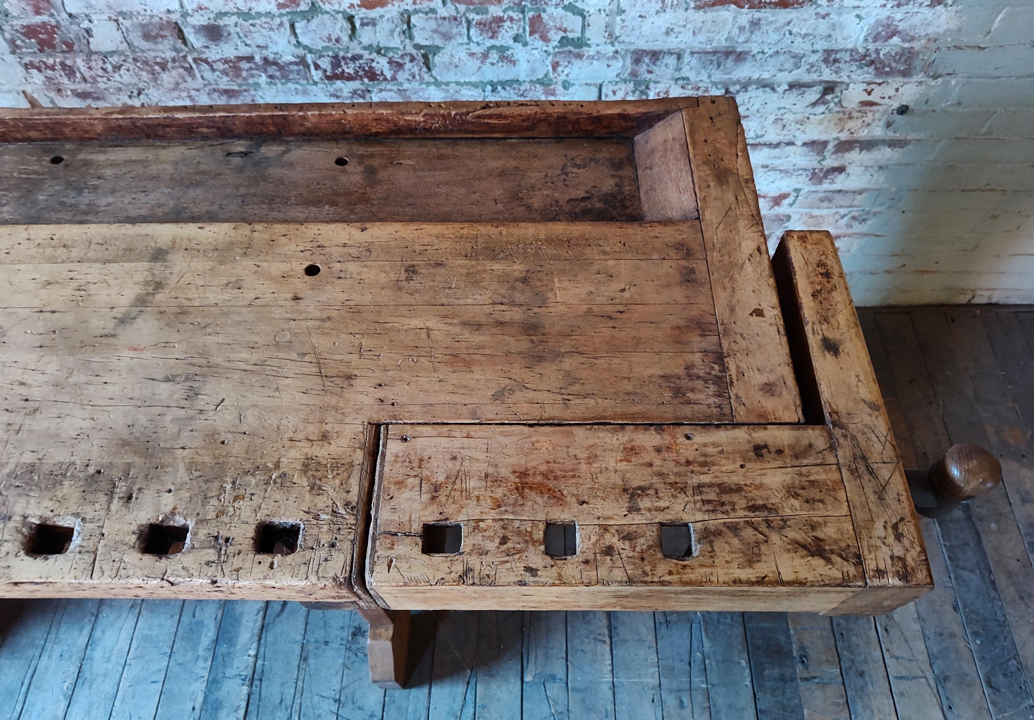 Steel Vintage Carpenter's Workbench For Sale