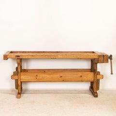 Vintage Carpenter's Workbench Rustic Console Table, Denmark