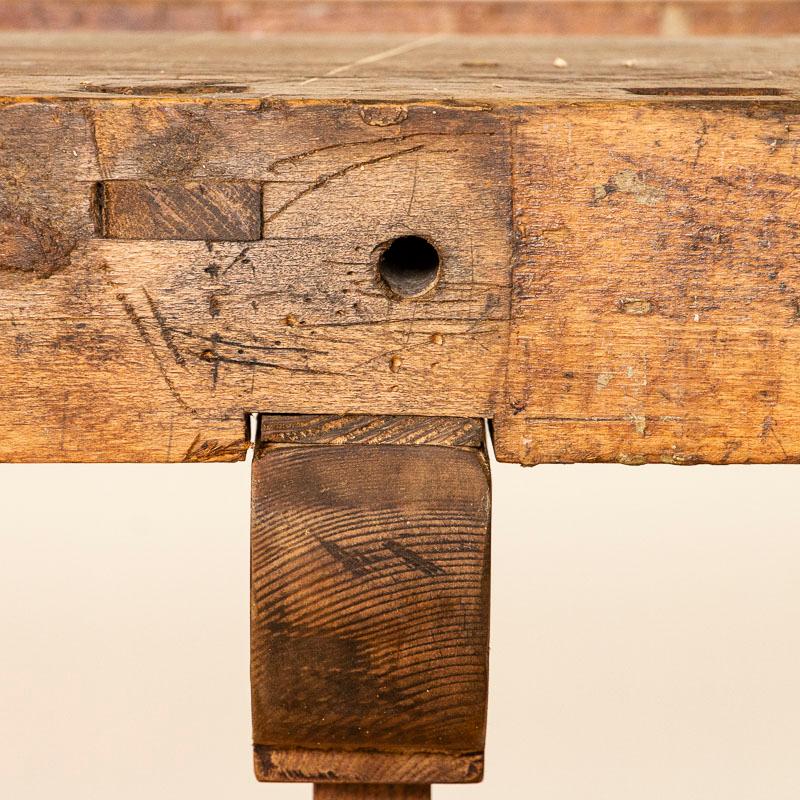 Vintage Carpenter's Workbench with Lower Shelf from Denmark 2