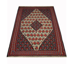 Vintage Carpet Azerbaijan Kilim Rug Handmade Flat-Woven Wool Rug- 116x162cm