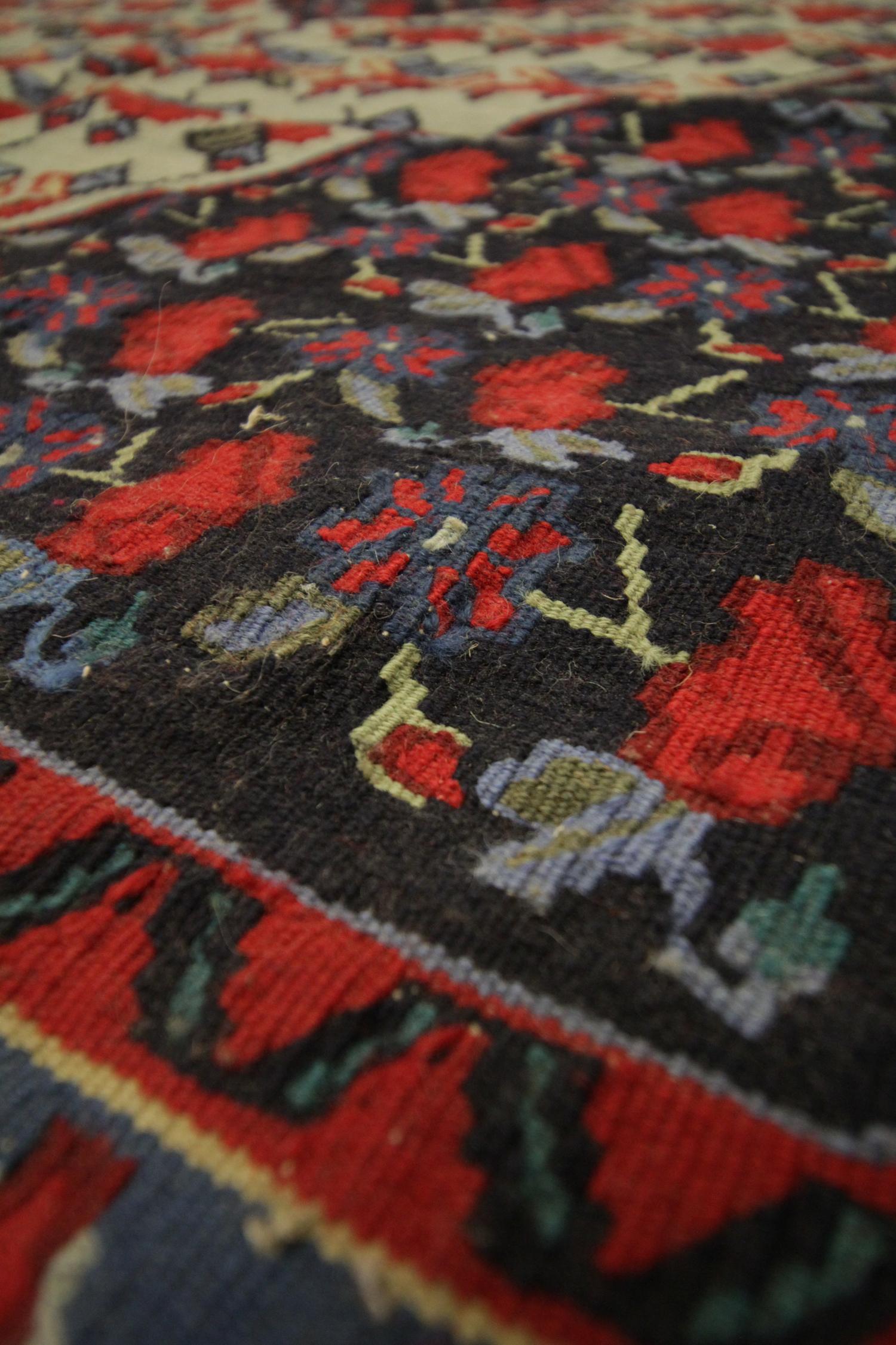 Azerbaijan-Kelim-Teppich, handgewebter Flachgewebe-Wollteppich, 116x162 cm (Aserbaidschanisch) im Angebot