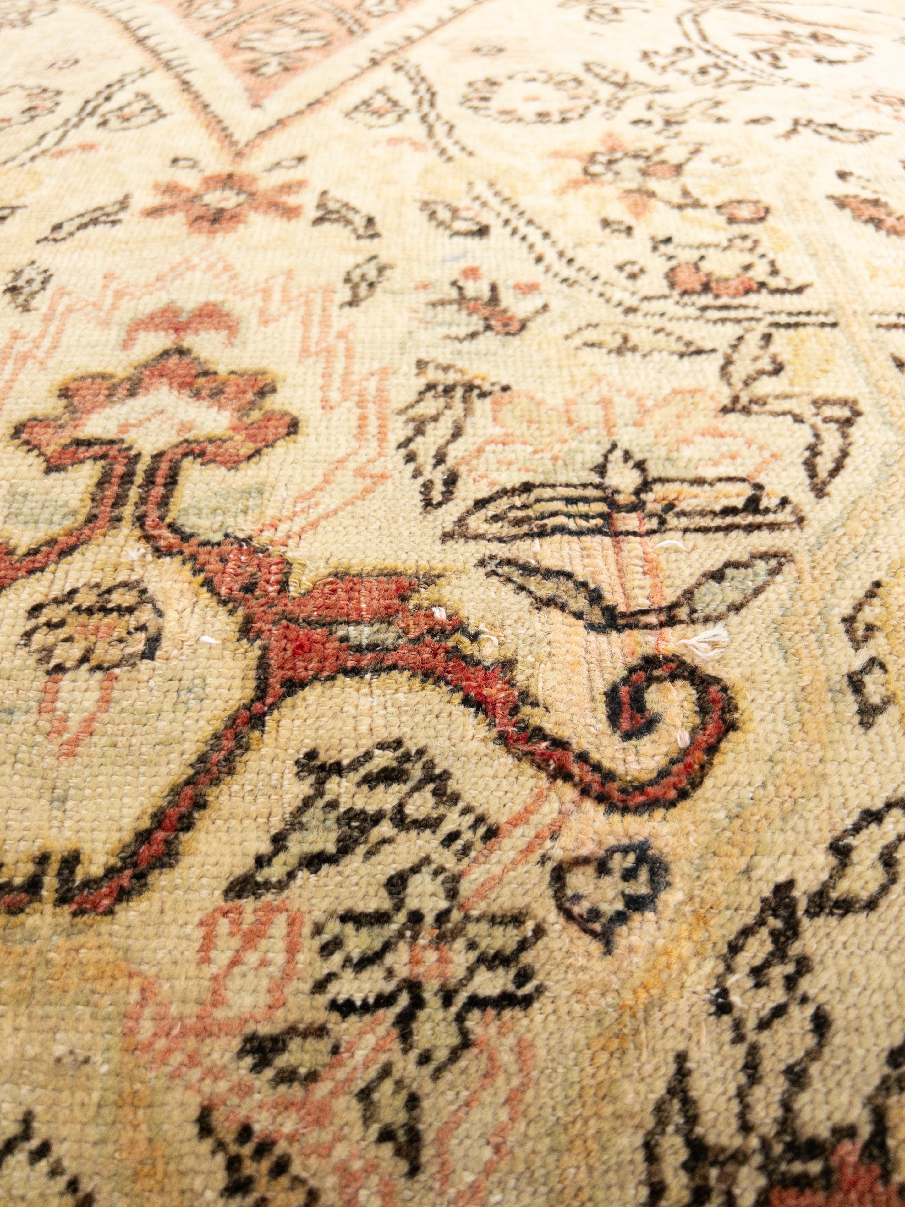 Vintage Carpet Ottoman For Sale 2