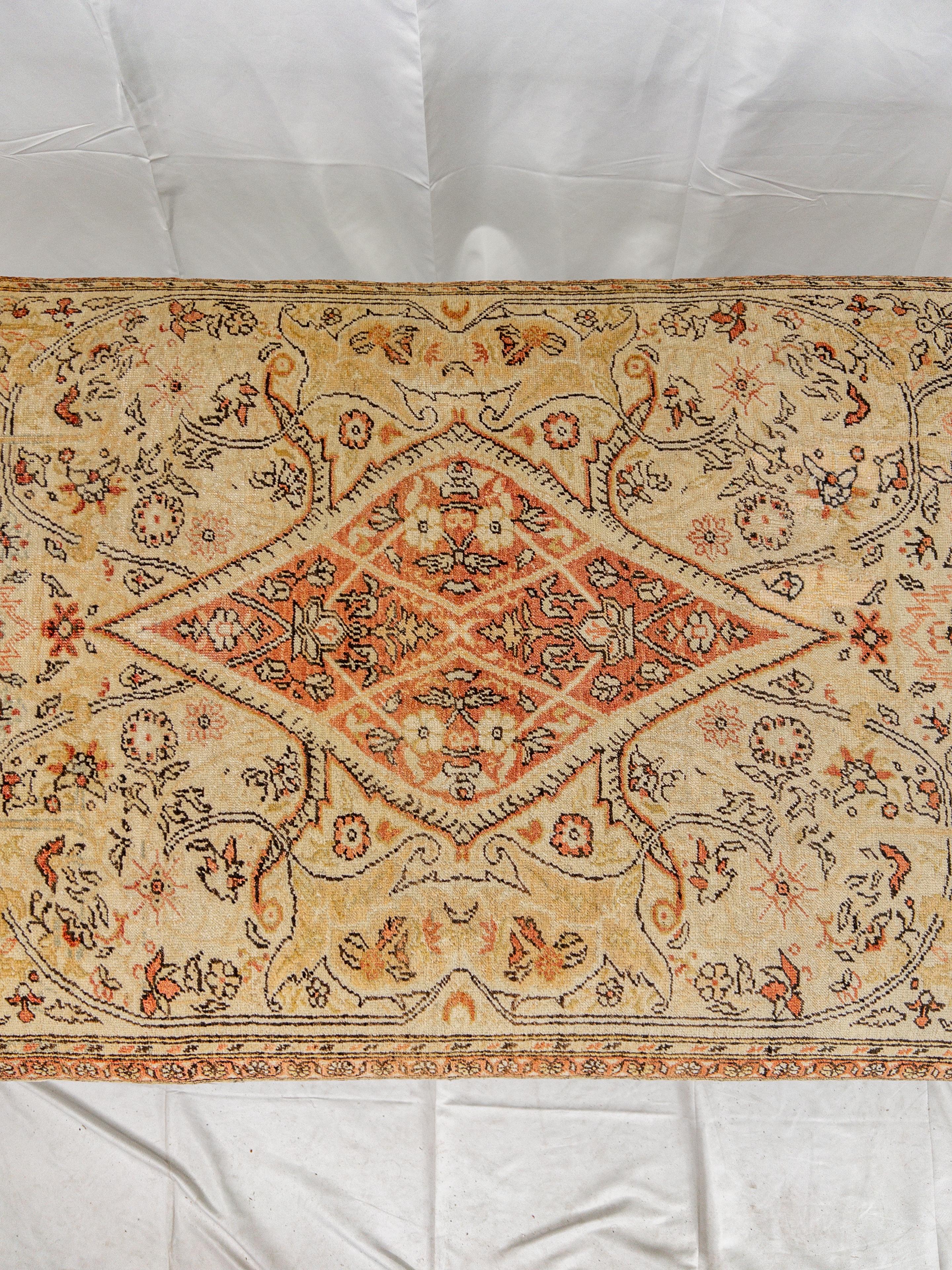 Victorian Vintage Carpet Ottoman For Sale