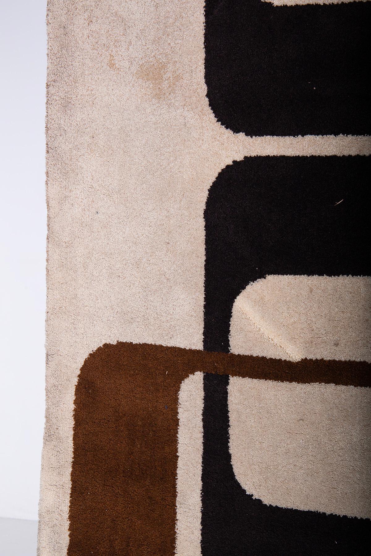 Vintage carpet SPACE Age Belgium, Madison In Fair Condition For Sale In Milano, IT
