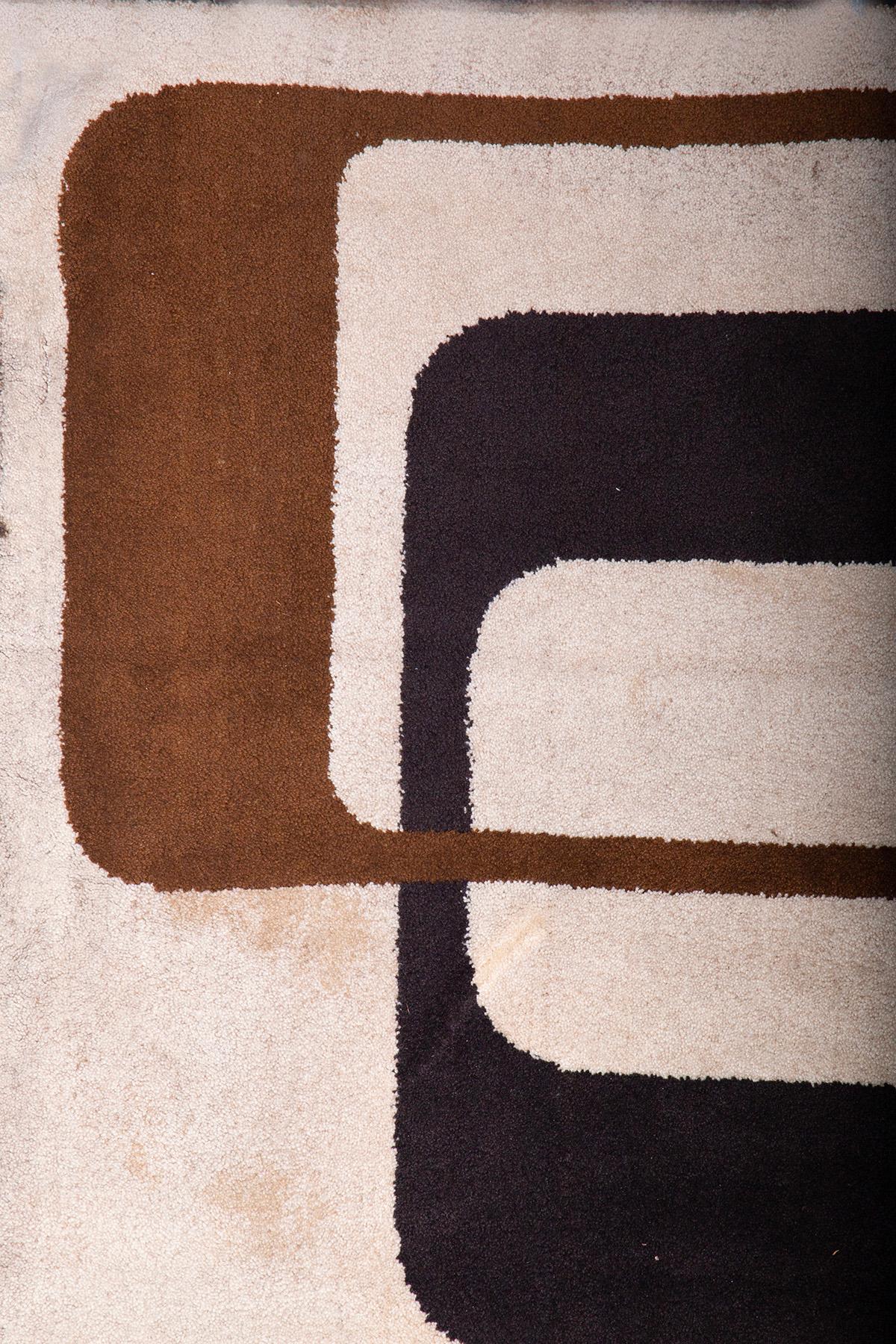 Wool Vintage carpet SPACE Age Belgium, Madison For Sale
