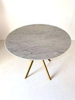Vintage Carrara marble Dining Table, Italy 1960s