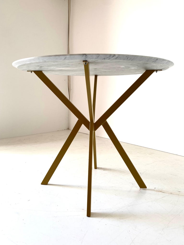 Vintage Carrara marble Dining Table, Italy 1960s at 1stDibs