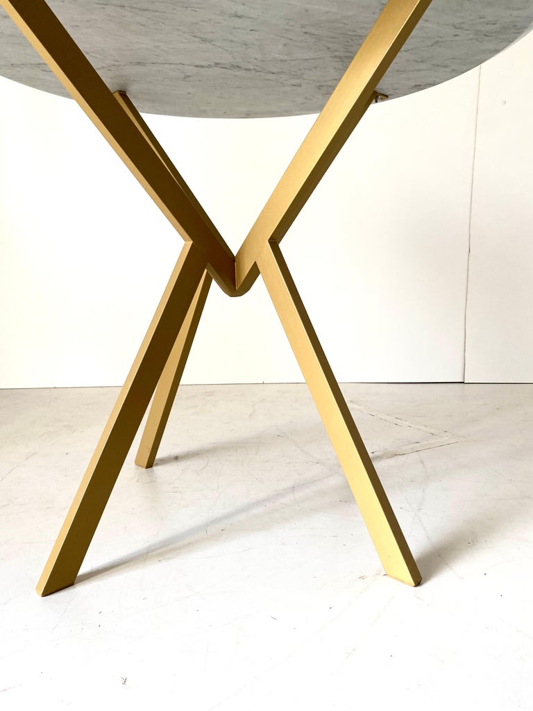 Vintage Carrara marble Dining Table, Italy 1960s at 1stDibs