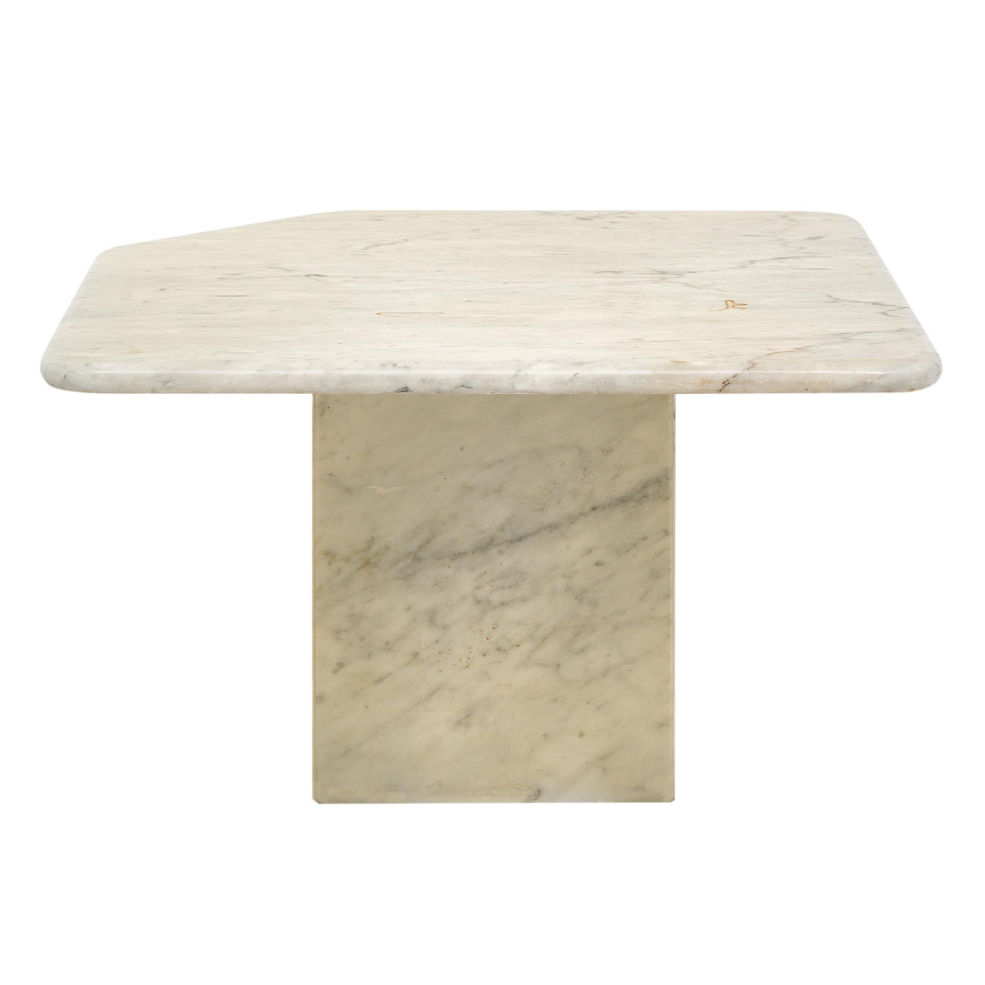 Vintage Carrara Marble Nesting Tables For Sale 2