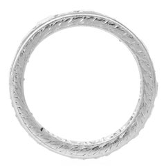 Vintage Carre-Cut Diamond 4.00ct Platinum Eternity Band Ring