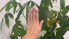 Vintage Carré Cut Diamond Platinum Band