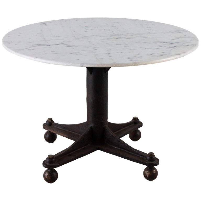 Vintage Carrera Marble Top with Knoll Edge at 1stDibs | carrera marble  table top, carrera marble top desk