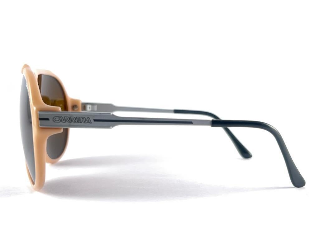 Women's or Men's Vintage Carrera Ski 5565 Aviator Double Mirrored Lenses Sunglasses 80'S Austria For Sale