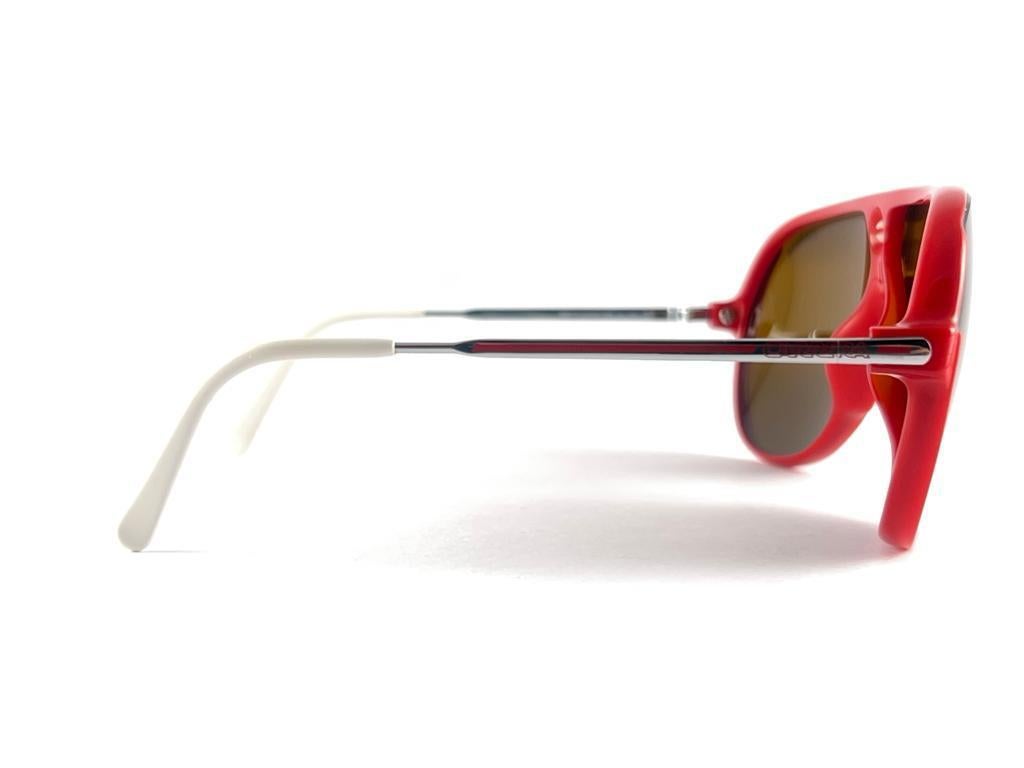 Vintage Carrera Ski 5593 Aviator Double Mirrored Lenses Sunglasses 80'S Austria For Sale 1