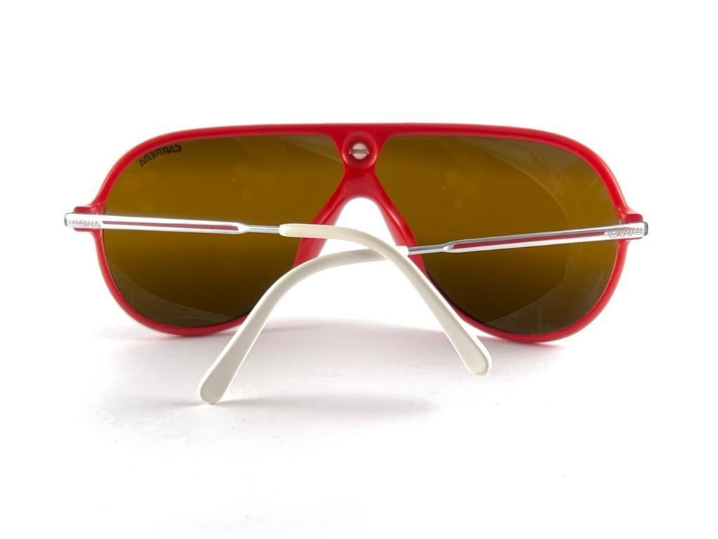 Vintage Carrera Ski 5593 Aviator Double Mirrored Lenses Sunglasses 80'S Austria For Sale 4