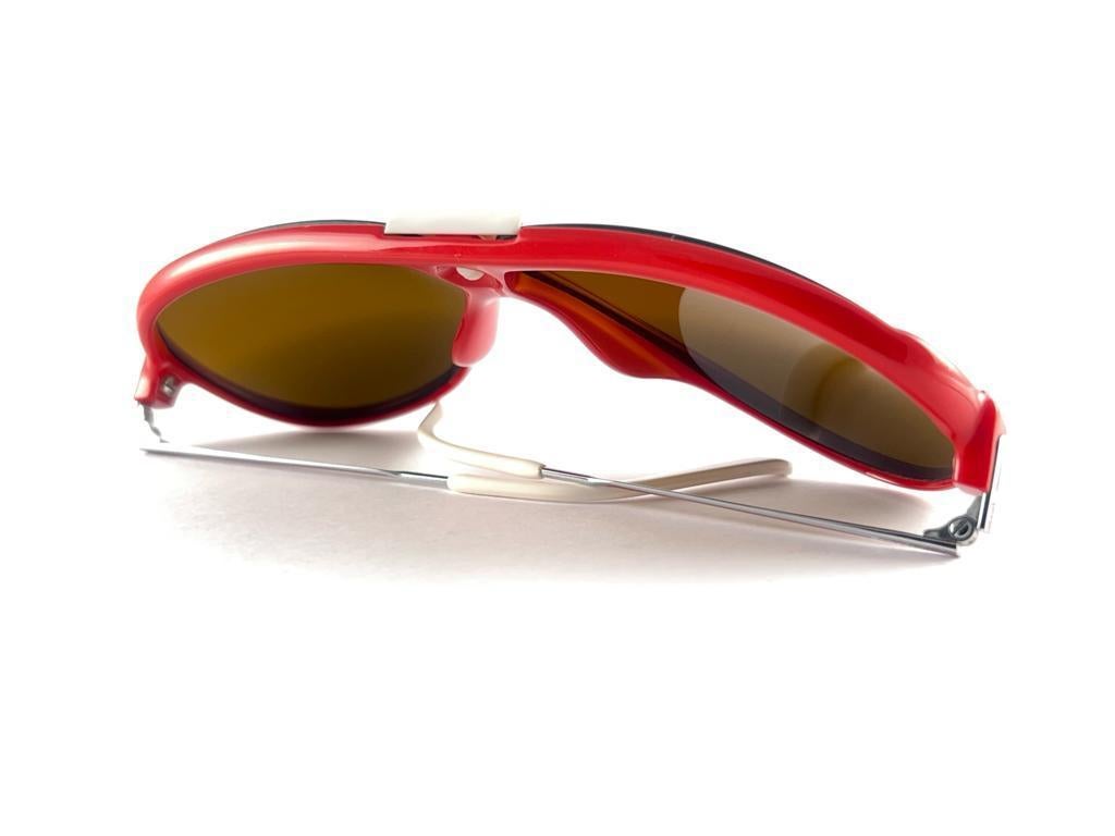 Vintage Carrera Ski 5593 Aviator Double Mirrored Lenses Sunglasses 80'S Austria For Sale 5