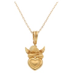 Vintage Carrera y Carrera My Angel Heart Anhänger aus Gelbgold