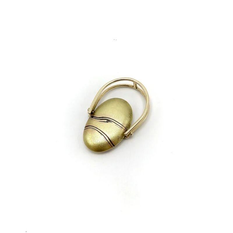 Women's Vintage Carrie Adell 18K & 14K Gold Mokume Pebble Ring For Sale