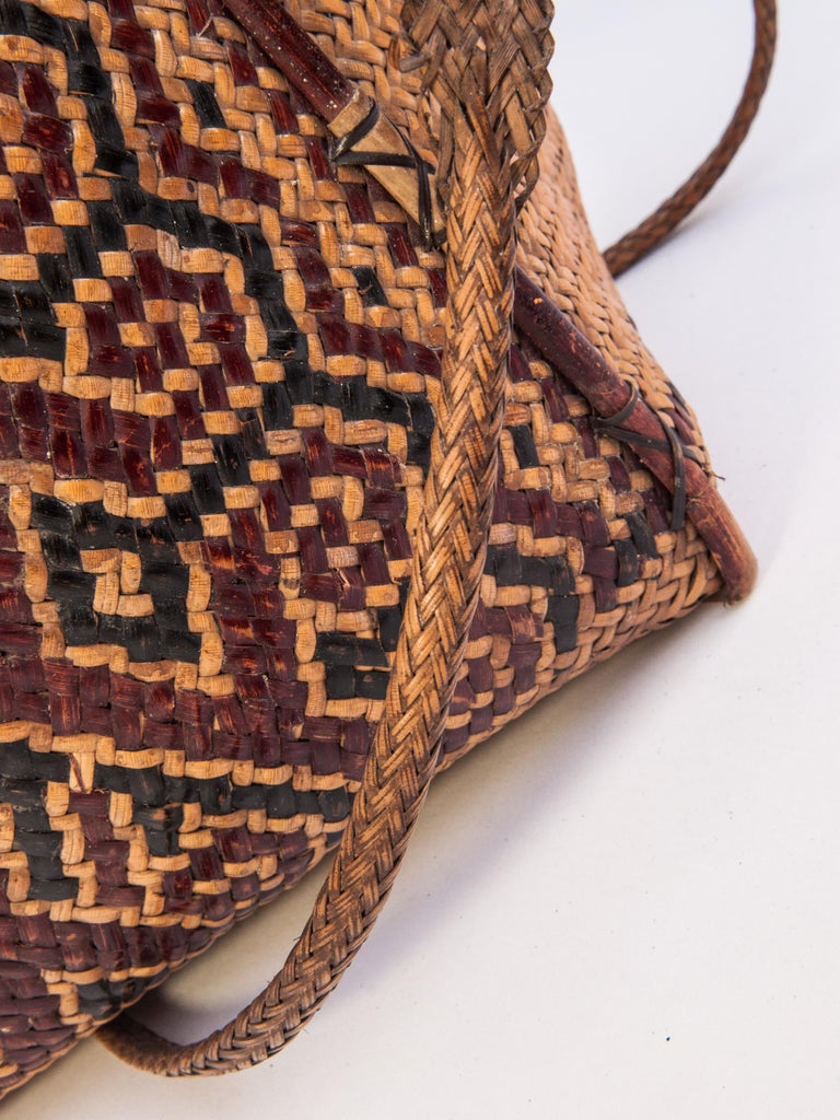 Vintage Carrying Basket Woven Design Ngaju Dayak of Vintage Carrying Basket Woven Design Ngaju Dayak of